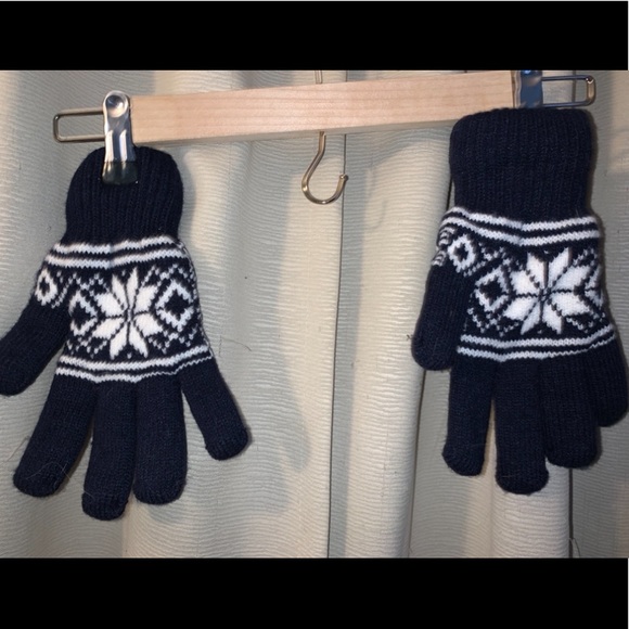 Unisex knit gloves with fleece lining inside s/m - Picture 2 of 3